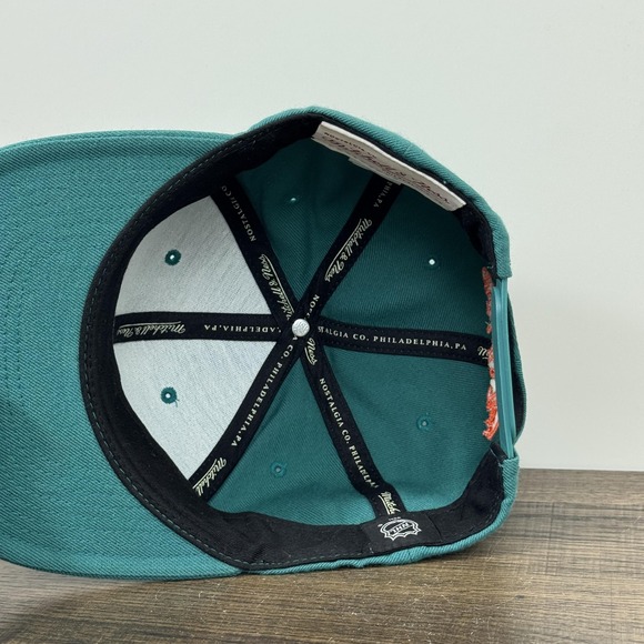 Anaheim Ducks Hat Cap Snap Back Teal Black NHL Hockey Mens Throwback Script - Picture 10 of 10